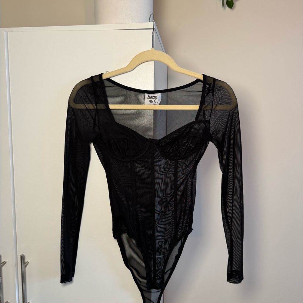 Mesh Black Sheer Bodysuit